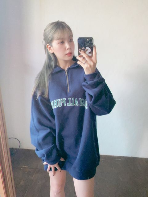 SEDAN ALL-PURPOSE FW23 Arch Logo Quarter Zip Sweatshirt"Navy"スタイル