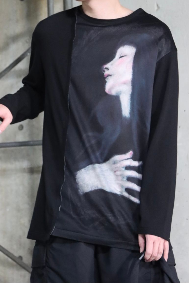 yohji yamamoto PRINT SWITCHING LONG SLEEVE style.2022.7.31