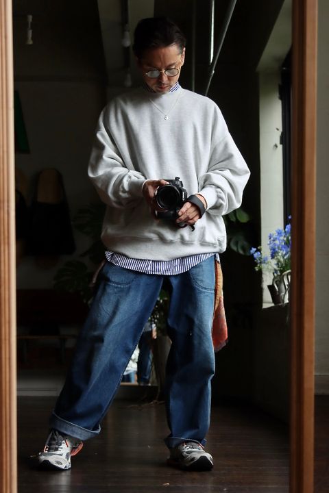 フレッシュサービス LIGHT OZ CREW NECK SWEAT"ASH"style.2022.6.15.