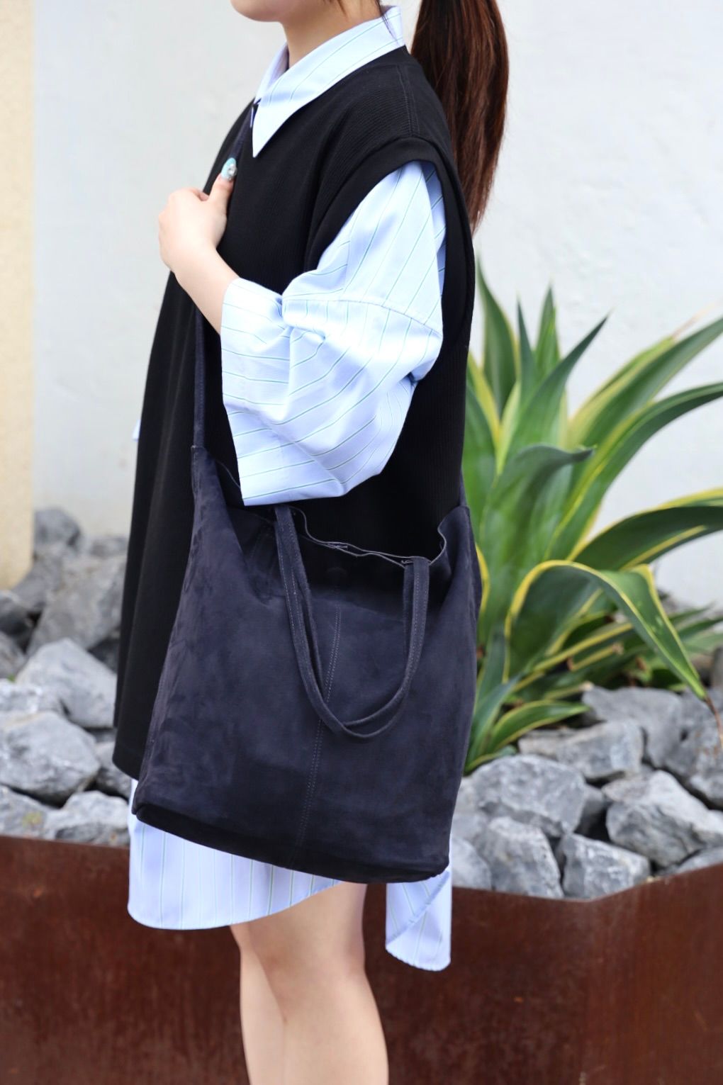Morphee / モルフェトートバッグ 【LONG】 3WAY MIDIUM TOTE OIL SUEDE(ML-ODN)NAVY☆新作発売！