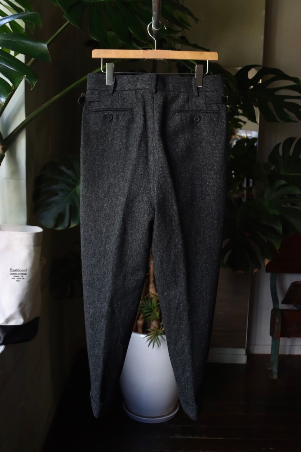 A.PRESSE - アプレッセ Tweed Two Tack Trousers(22AAP-04-11H)CHARCOAL | mark