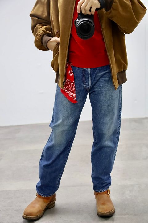 A.PRESSE Washed Denim Pants E"BLEACH"スタイル2025.10.12.