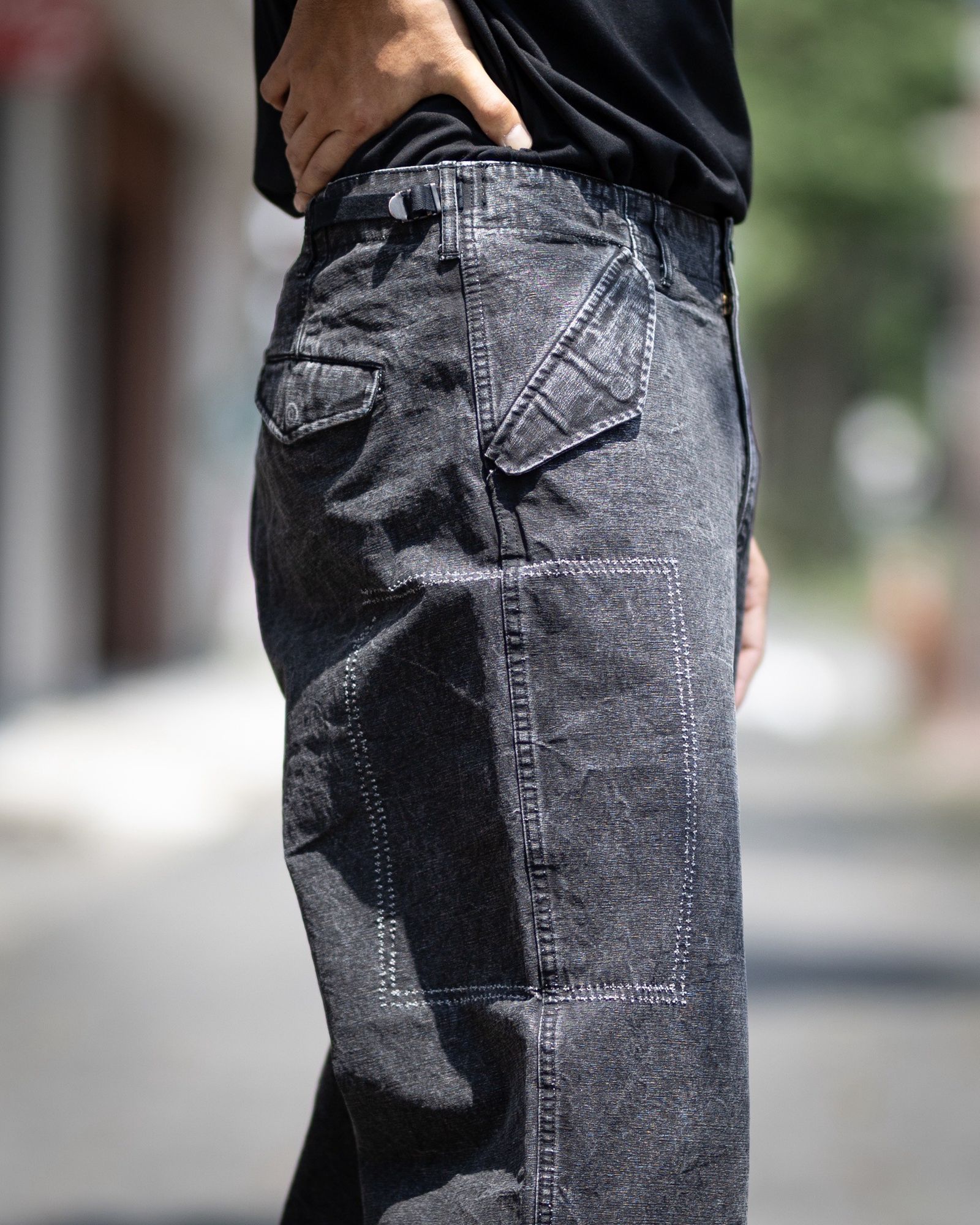 フラップデザイン　アドバンス編 A.PRESSE - アプレッセ 2025 STYLE2 デニムパンツ Vintage Gray