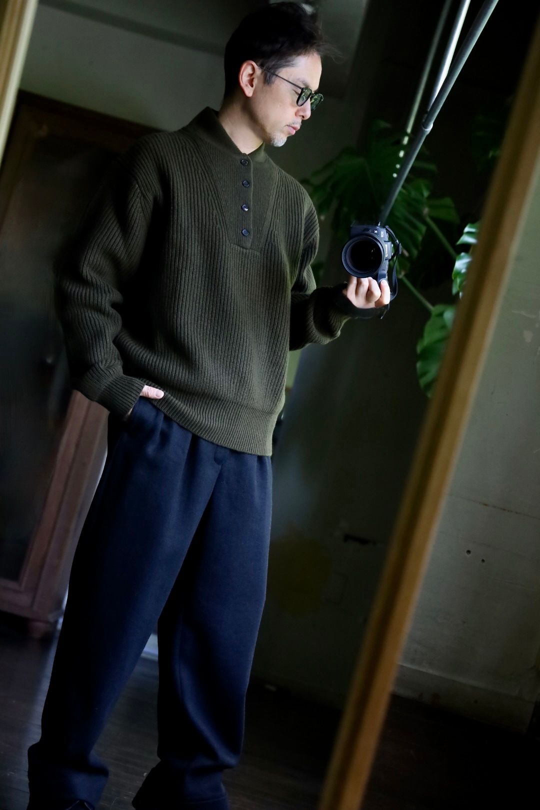 A.PRESSE - アプレッセ Jeep Sweater(24AAP-03-11K)OLIVE | mark