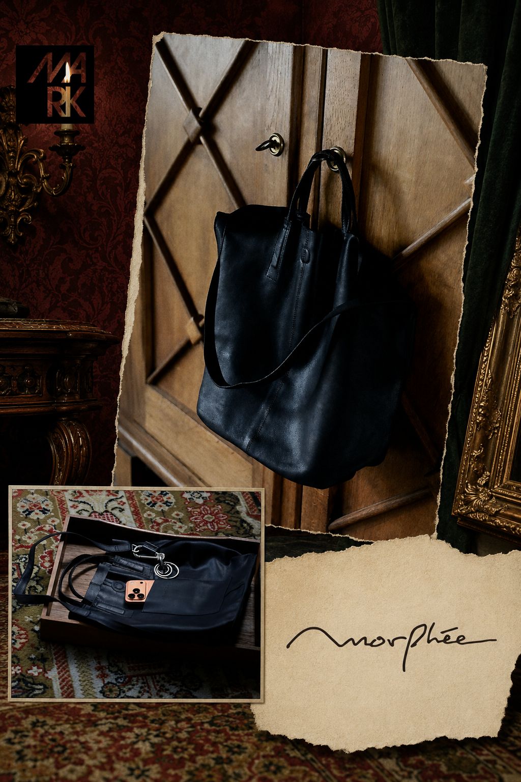 Morphee / モルフェ ショルダーバッグ 2WAY ONE SHOULDER(Mサイズ)(MOM-BLK)BLACK☆新作発売！