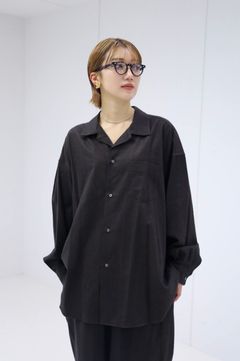 グラフペーパー 25AW SIDOGRAS Cotton Herringbone Flannel Sleeping Shirt(GM254-50044)BLACK☆10月25日(土)発売！