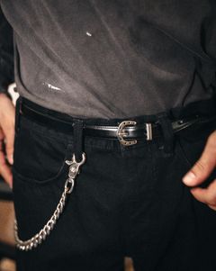 セントマイケル 26AW SAINT_BELT (SM-MK1-0000-082)BLACK×SILVER☆8月8日(土)発売！