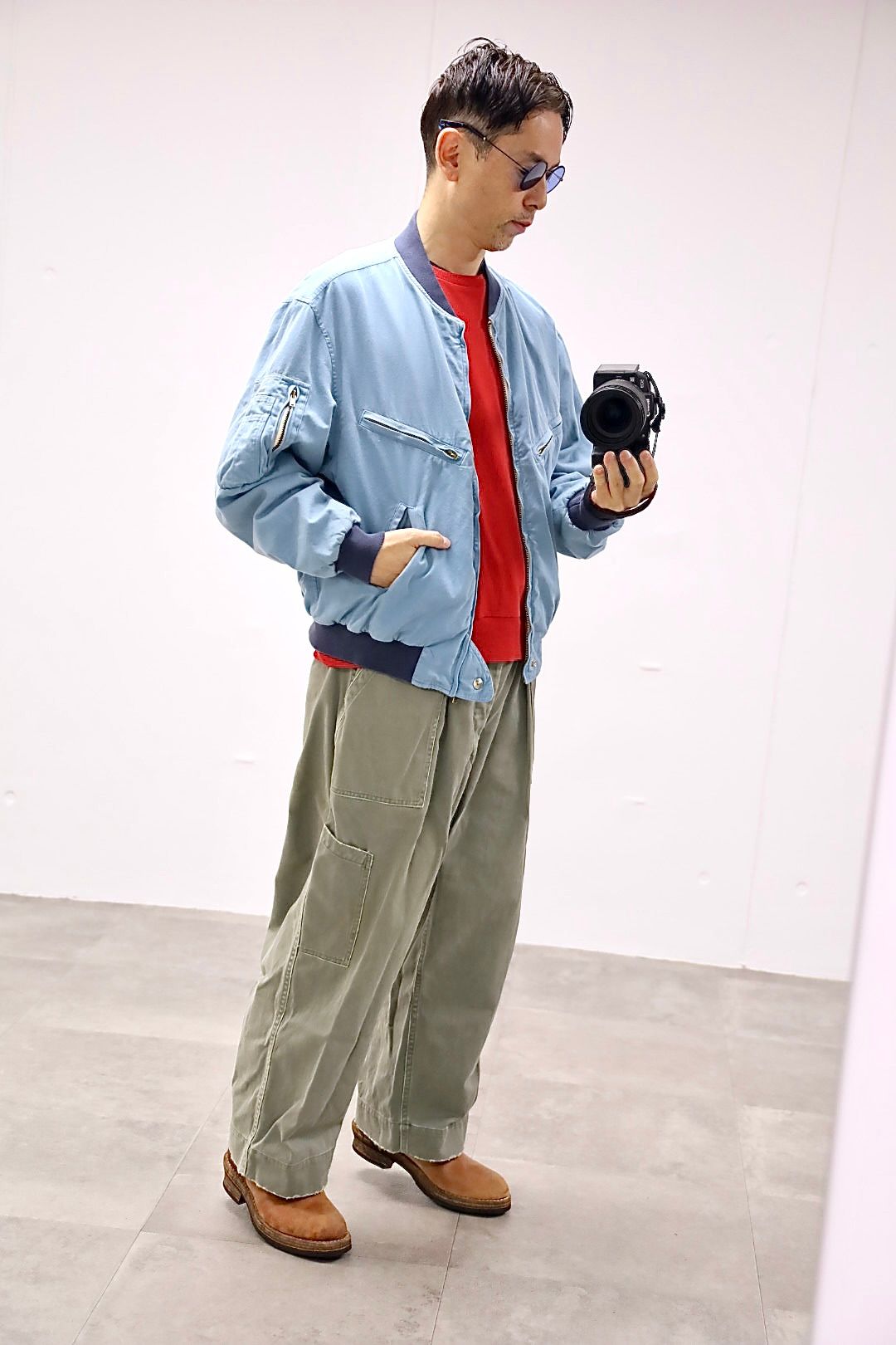 A.PRESSE 2026 STYLE1 Vintage Silk Cotton Test Pilot Model Jacketスタイル