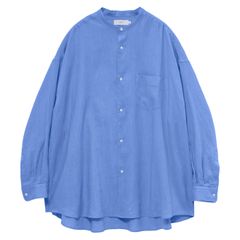 グラフペーパー Linen L/S Oversized Band Collar Shirt(GM262-50040B)BLUE☆6月20日(土)発売！