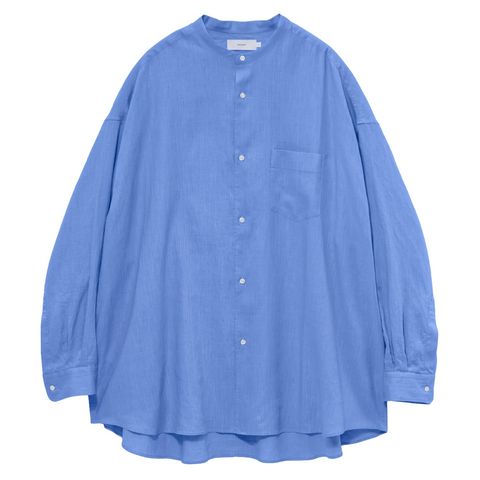 グラフペーパー Linen L/S Oversized Band Collar Shirt(GM262-50040B)BLUE☆6月20日(土)発売！