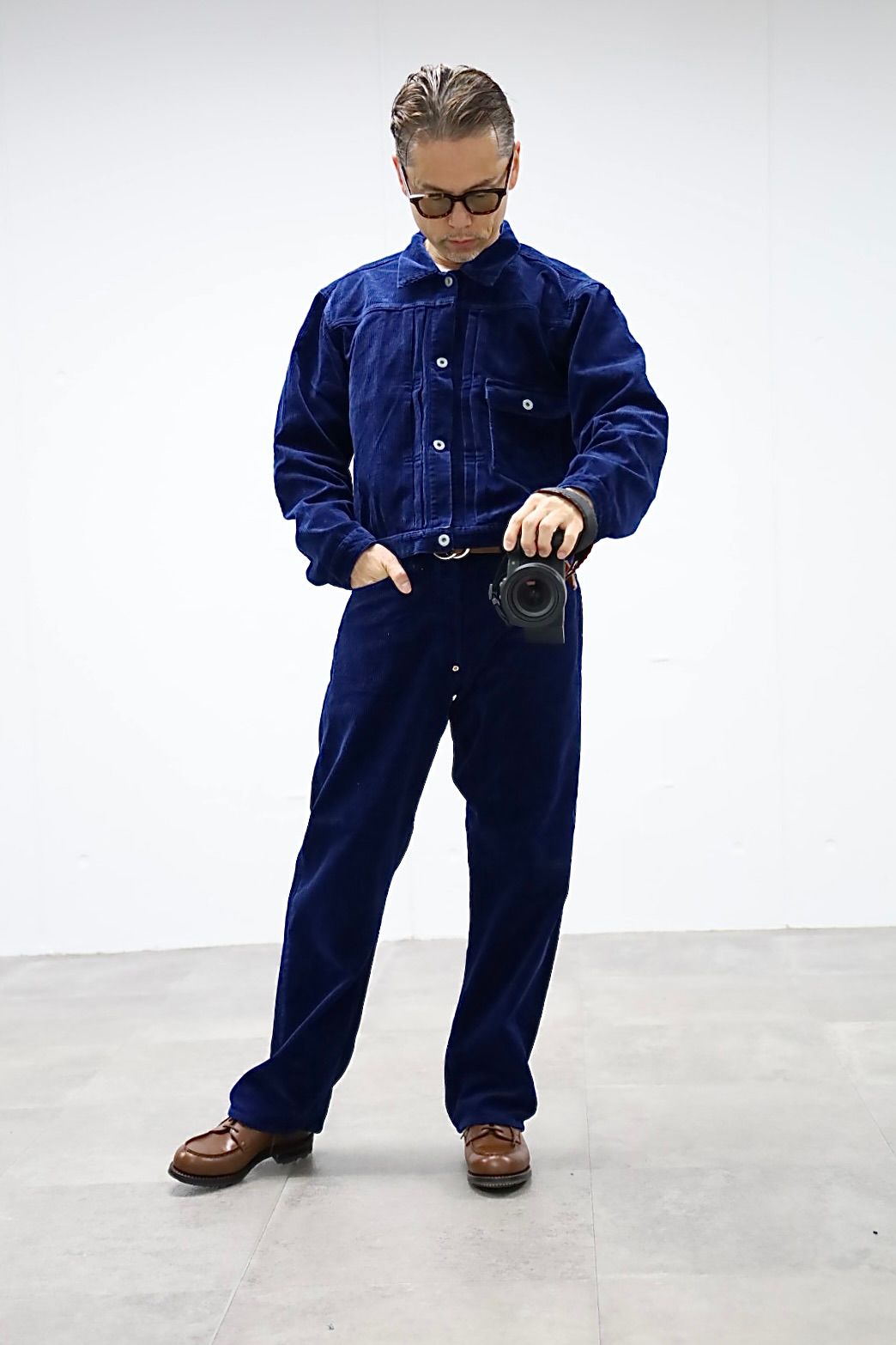 FOUNDOUR CORDUROY JACKET"INDIGO"スタイル.2025.10.12.