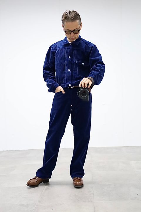 FOUNDOUR CORDUROY JACKET"INDIGO"スタイル.2025.10.12.