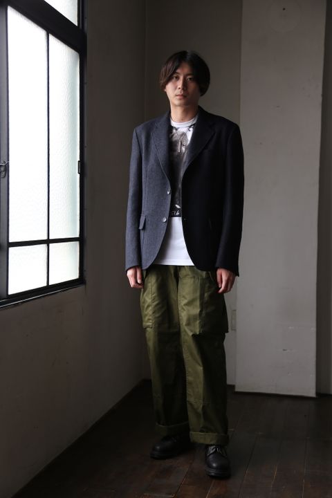 eYe JUNYA WATANABE COMME des GARCONS MAN ウールカシミヤツイード×綿デニム×綿ウィップコード(WF-J022-051) style.2020.9.12.