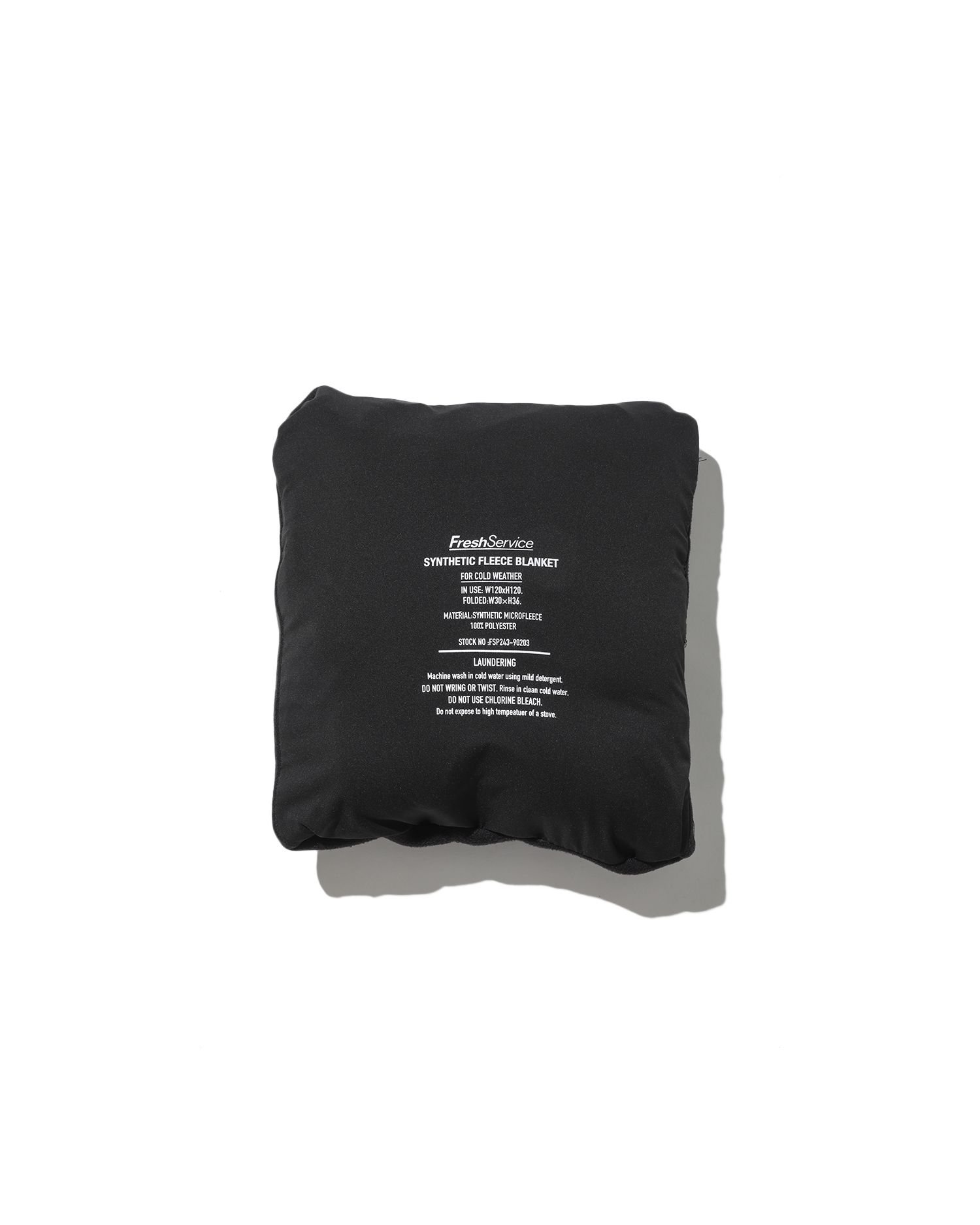 フレッシュサービス SYNTHETIC FLEECE BLANKET(FSP243-90203)BLACK