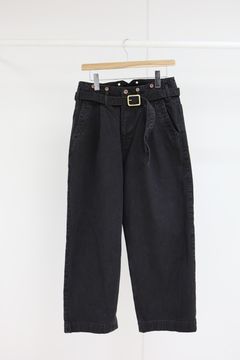 Gurank グランク 26SS ベルテッドパンツ CH belted work pants (2607HB) BLACK★新作発売！