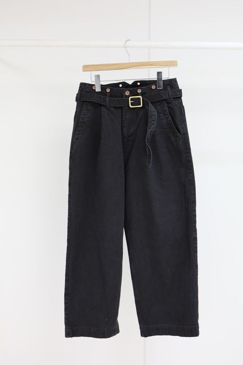 Gurank グランク 26SS ベルテッドパンツ CH belted work pants (2607HB) BLACK★新作発売！