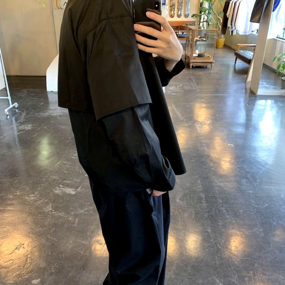 JieDa2020AW T/C FLAP SHIRT "BLACK"(Jie-20W-SH07-B) style.2020.7.24.