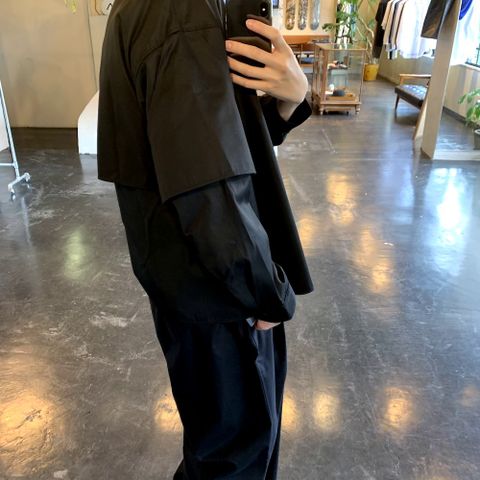 JieDa2020AW T/C FLAP SHIRT "BLACK"(Jie-20W-SH07-B) style.2020.7.24.