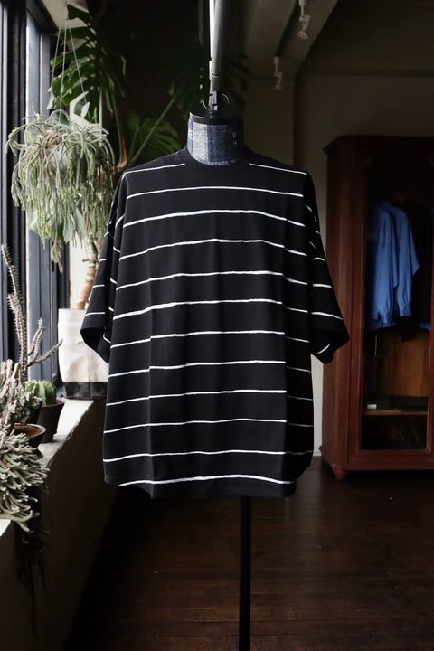 S.F.C 24SS エスエフシー WIDE SIDE STRIPE TEE(SFCSS24CS10)Black×White