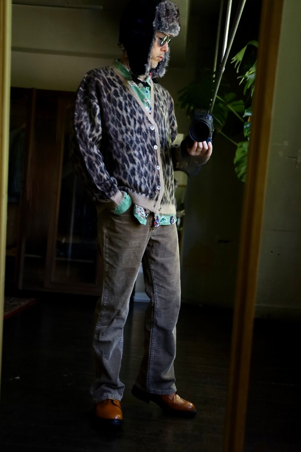セントマイケル24AW MOHAIR CARDIGAN(SM-YS1-0000-059)LEOPARD