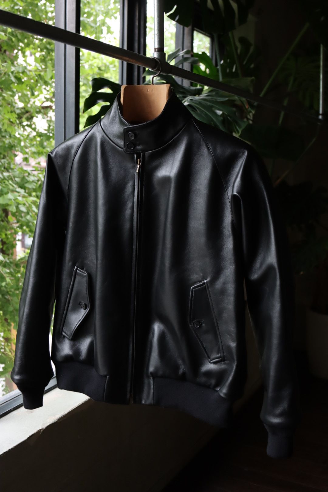 アプレッセ23AW Leather Harrington Jacket(23AAP-01-03H)BLACK☆9月16日(土)発売 - 1(S)