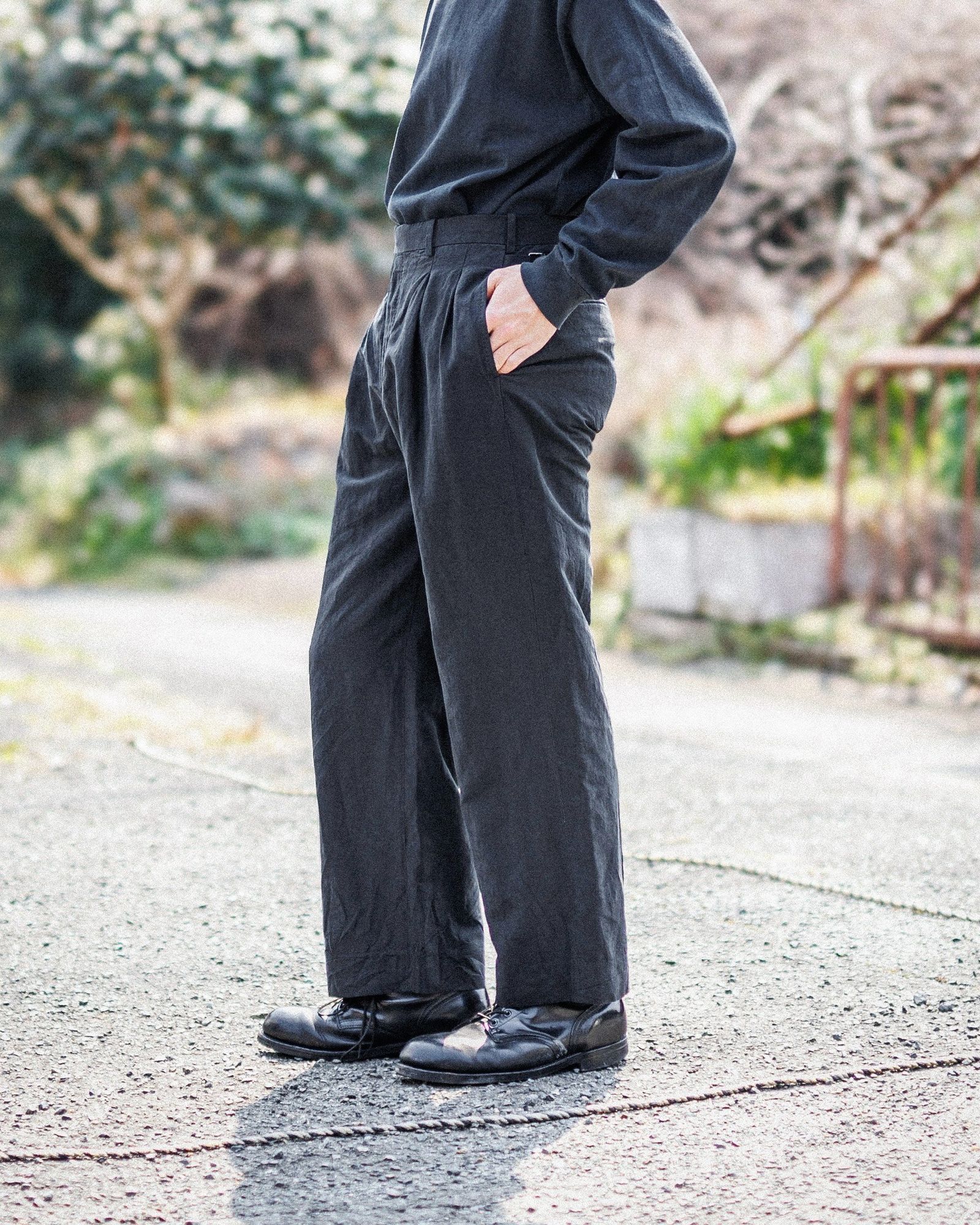 A.PRESSE/アプレッセ】Wool Rayon Wide Trousers 25SAP-04-11Hの
