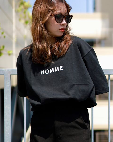 コムデギャルソンオム 新作 綿度詰天竺ロゴプリントTシャツstyle.2023.5.7