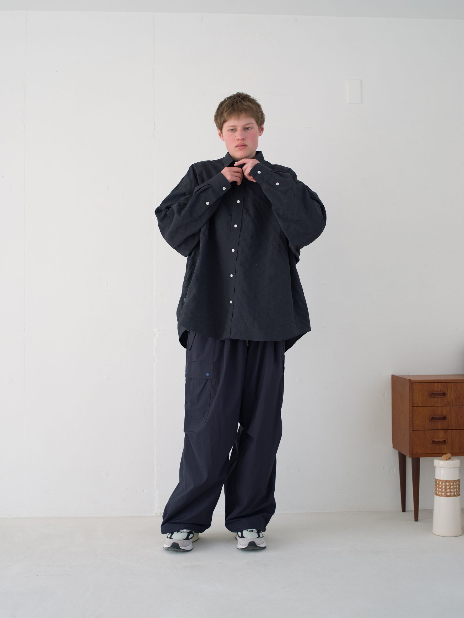 S.F.C 25FW エスエフシー SFC NYLON STITCHED SHIRTS (SFCFW25S01)D Grey