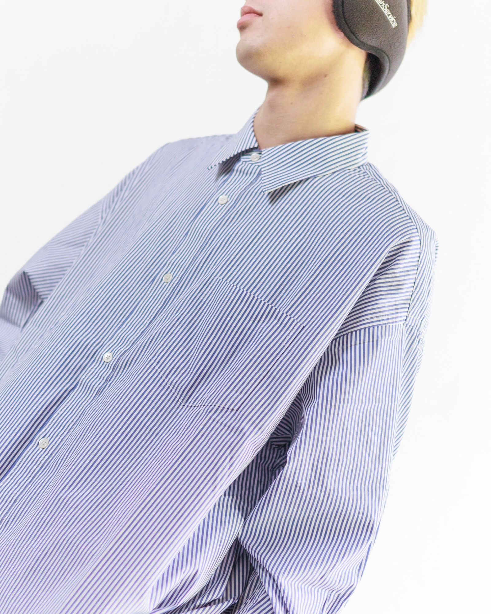 CORPORATE UNIFORM S/S SHIRT ブルーストライプ Fresh Service CORPORATE UNIFORM S/S SHIRT [BLUE STRIPE