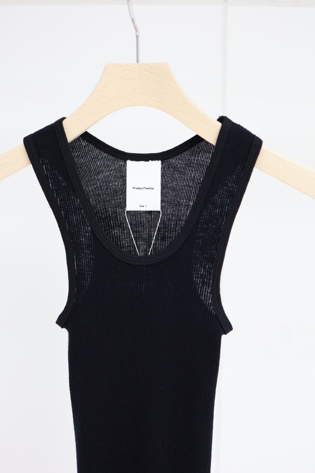 【Women's】プロダクトトゥエルブ  Super 120’s Wool Tank Top(26SS-WCS02)BLACK☆新作発売！