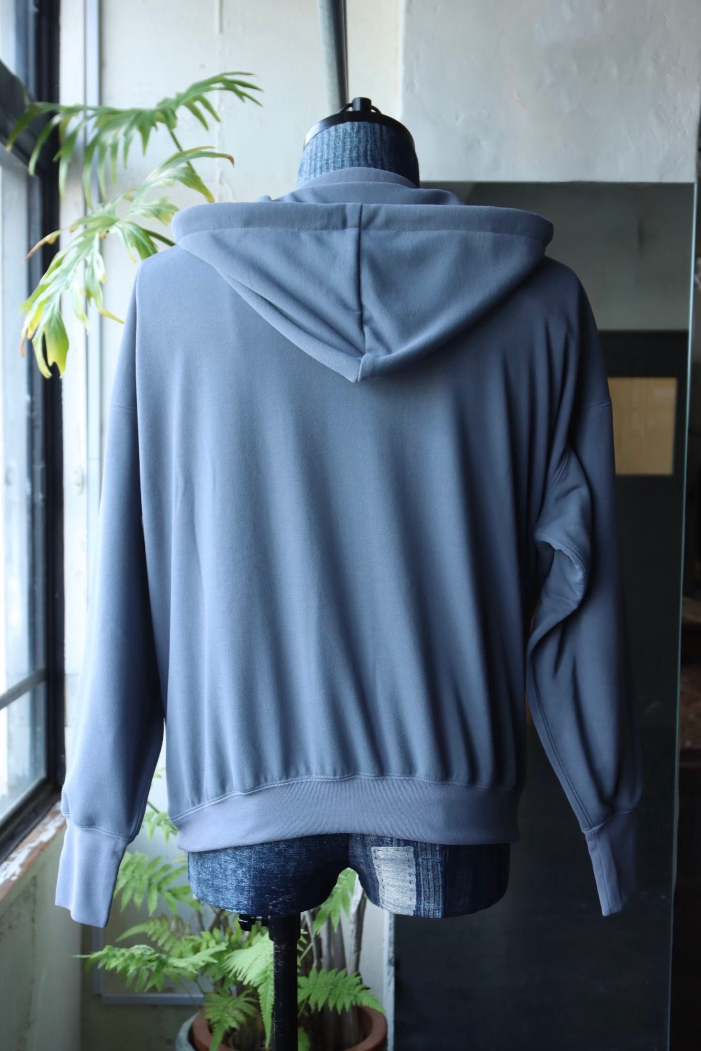 ファウンダ 25SS W FACE HOODIE(015FD251011)SMOKE BLUE