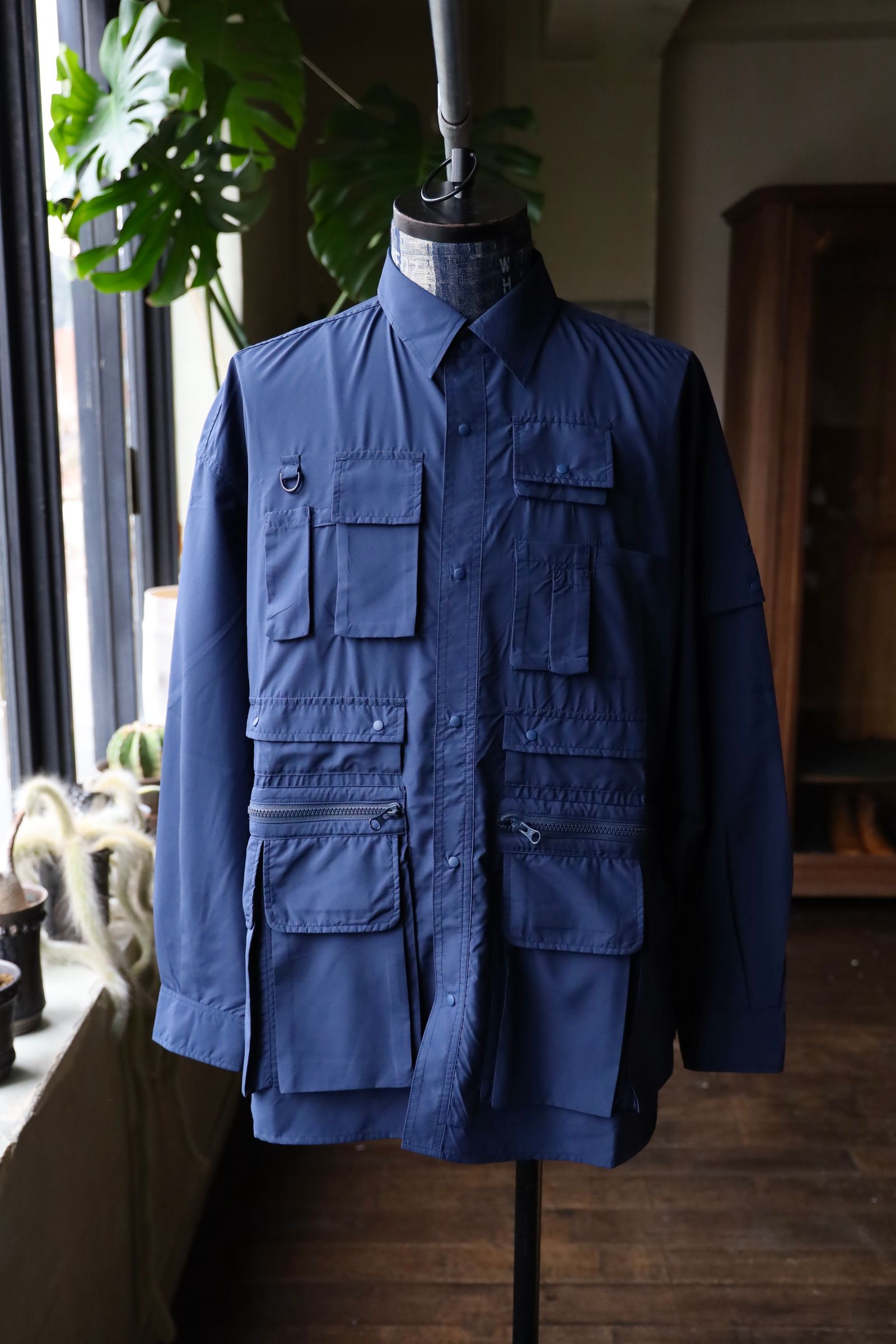 フレッシュサービス MINOTECH TAFFETA TACTICAL POCKET L/S SHIRT (FSC251-50234)NAVY☆3月15日(土)発売！