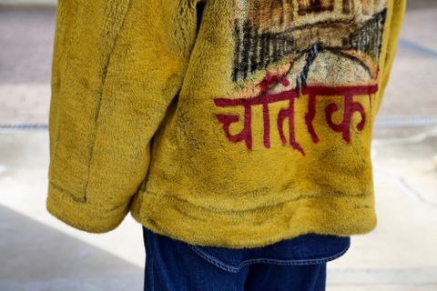 doublet HAND-PAINTED FUR JACKET"YELLOW"Style.2020.12.20.