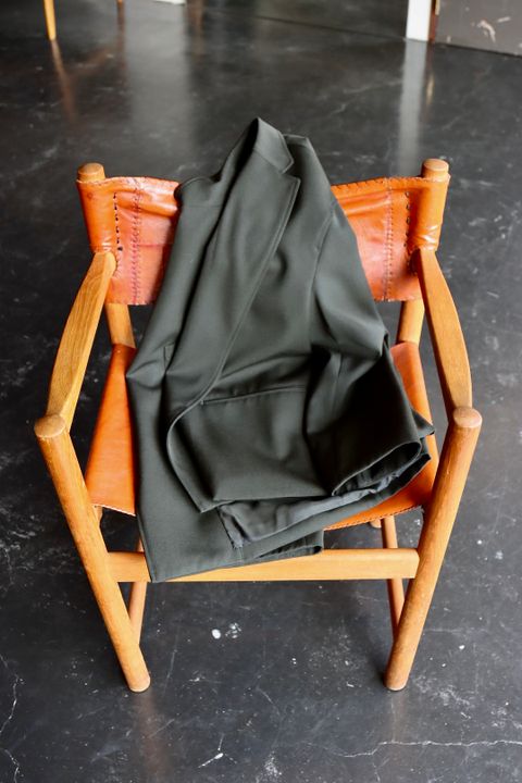 blurhms Wool Surge Cardigan Jacket"KHAKI GREY"style.2021.8.31.