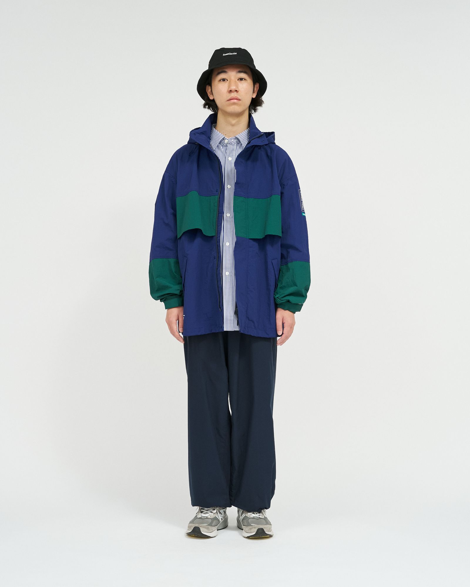 フレッシュサービス NYLON CANVAS SAILING JACKET (FSC261-30254)BLUE x GREEN★2月14日(土)発売