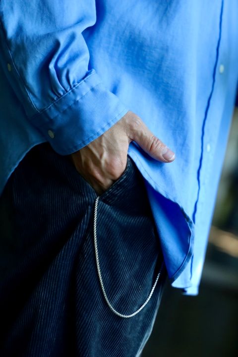 A.PRESSE Double Weave TwillRegular Collar Shirtスタイル.2024.9.4.