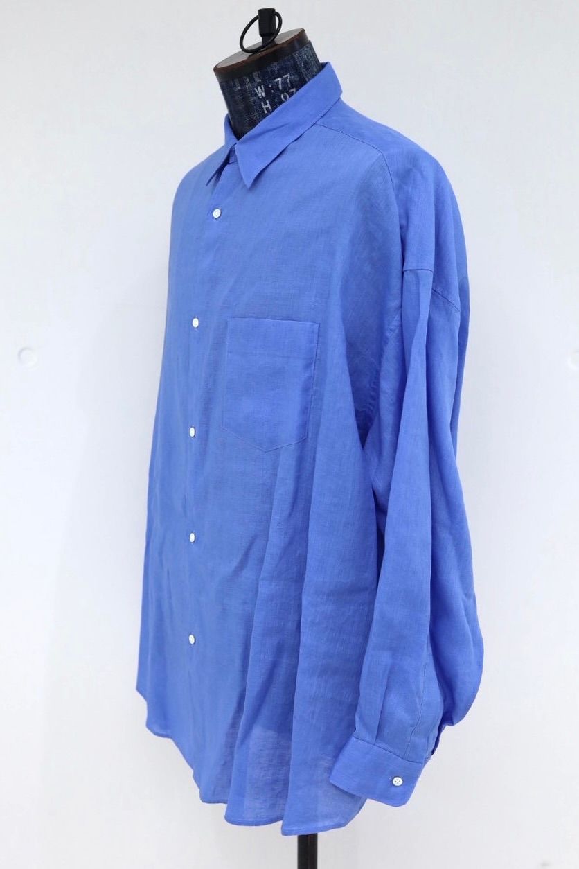 グラフペーパー Linen L/S Oversized Regular Collar Shirt(GM262-50039B)BLUE☆6月20日(土)発売！