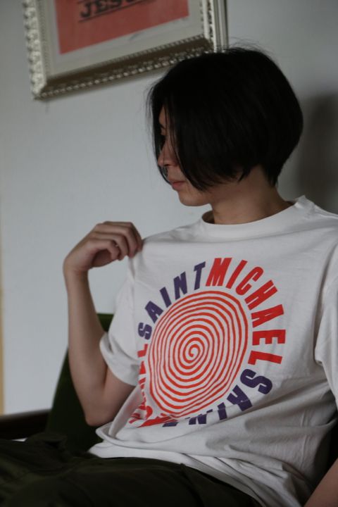 ©︎SAINT M×××××× T-SHIRT CIRCLE (SM-A21-0000-010) WHITE style.2021.7.9.
