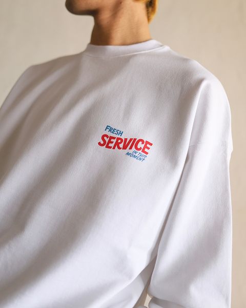 FreshService 24SS CORPORATE PRINTED CREW NECK SWEAT"All Day All Night" style 2024.3.8