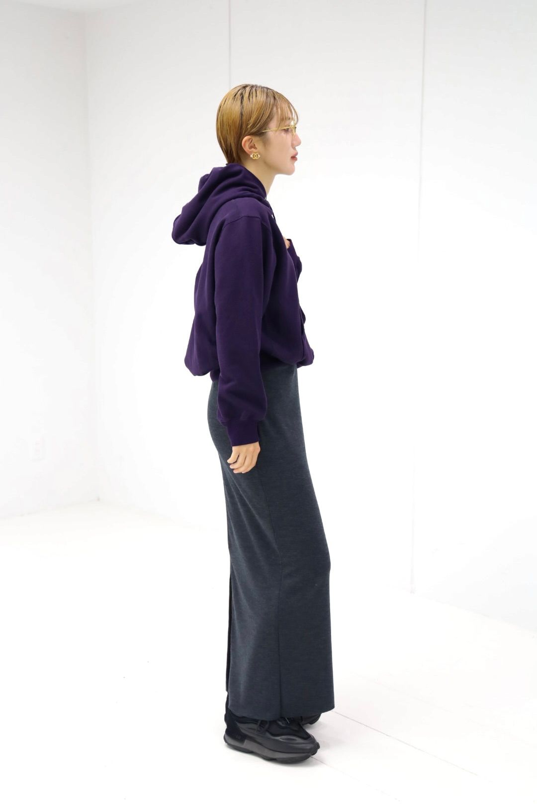 blurhms Women's 25FW Soft&Hard Sweat Hoodie P/O(bROOTS24F22F25)DarkPurple☆新作発売！