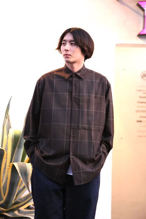 YOKE 新作OVERSIZED BIG POCKET SHIRTS"BRIWN" style.2020.928.