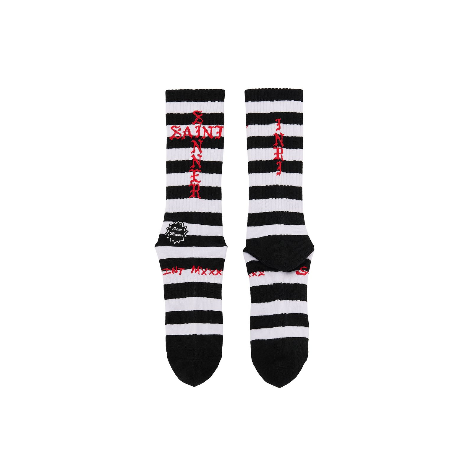 セントマイケル 26AW BORDER SOCKS(SM-MK1-0000-100) BLACK＋WHITE☆10月10日(土)発売！