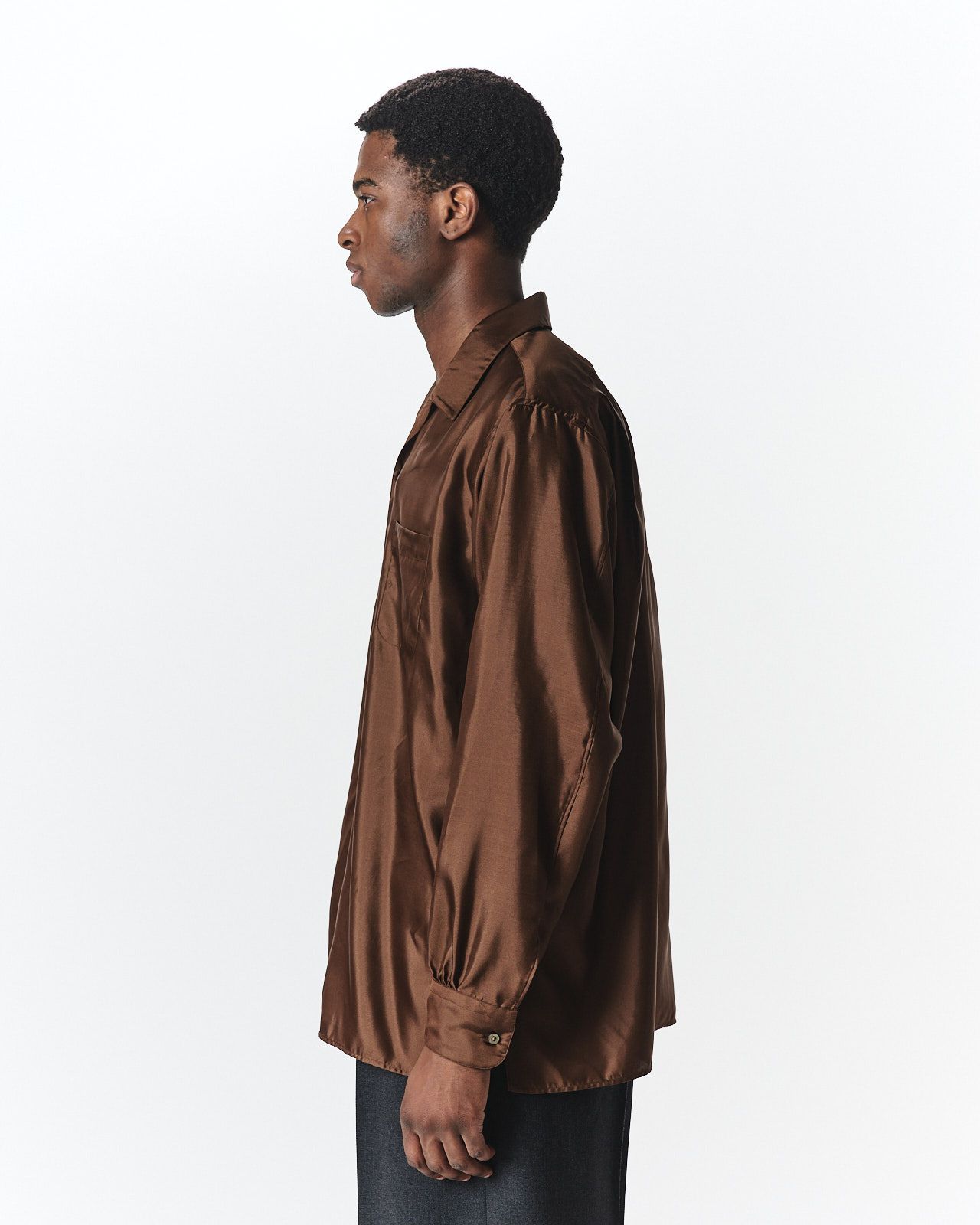 マーカウェア 26AW ITALIAN OPEN COLLAR SHIRT(A26C10SH02C)BRONZE☆新作発売！