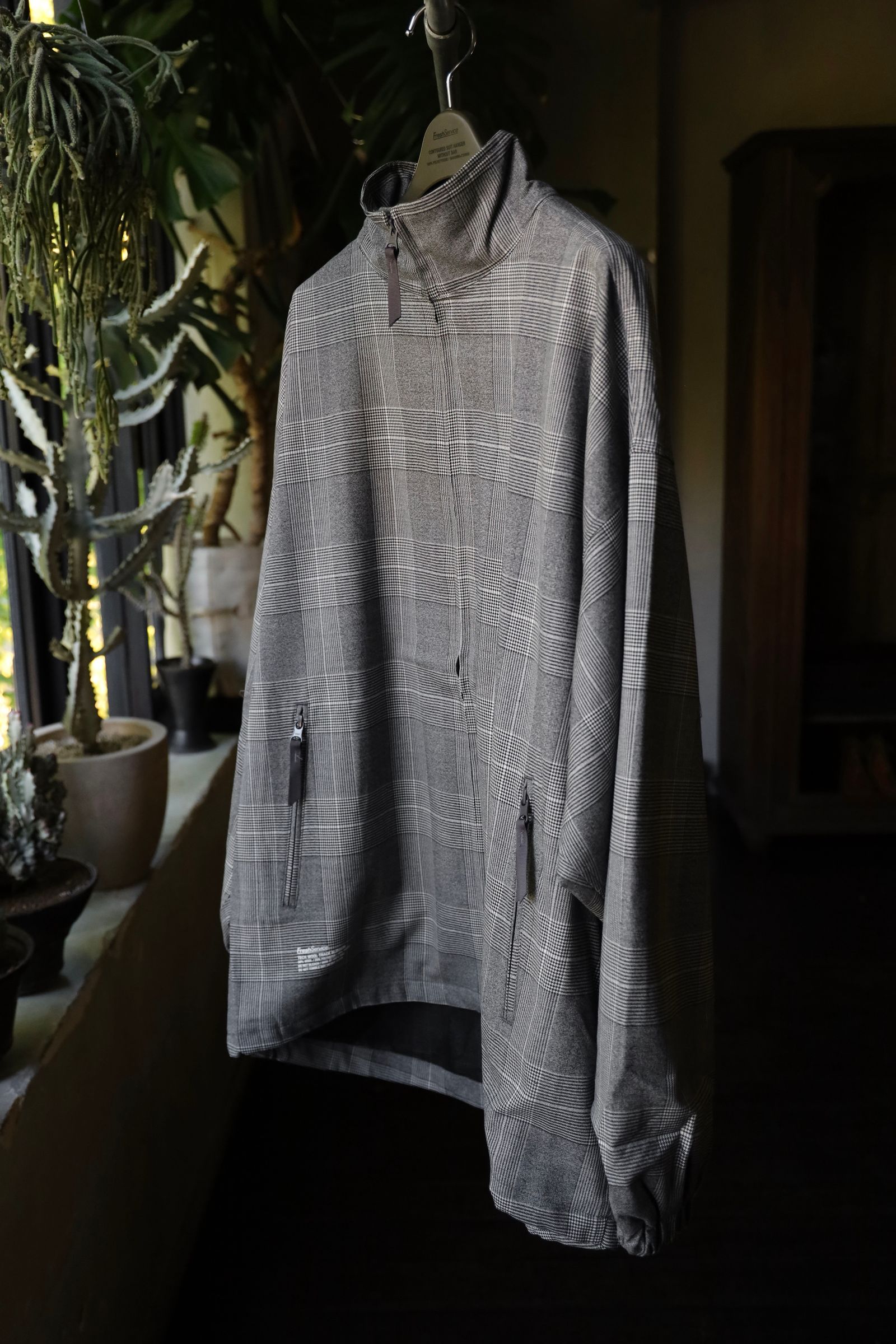 フレッシュサービス TECH WOOL TRACK BLOUSON(FSC244-30171)GRAY CHECK☆再入荷しました！