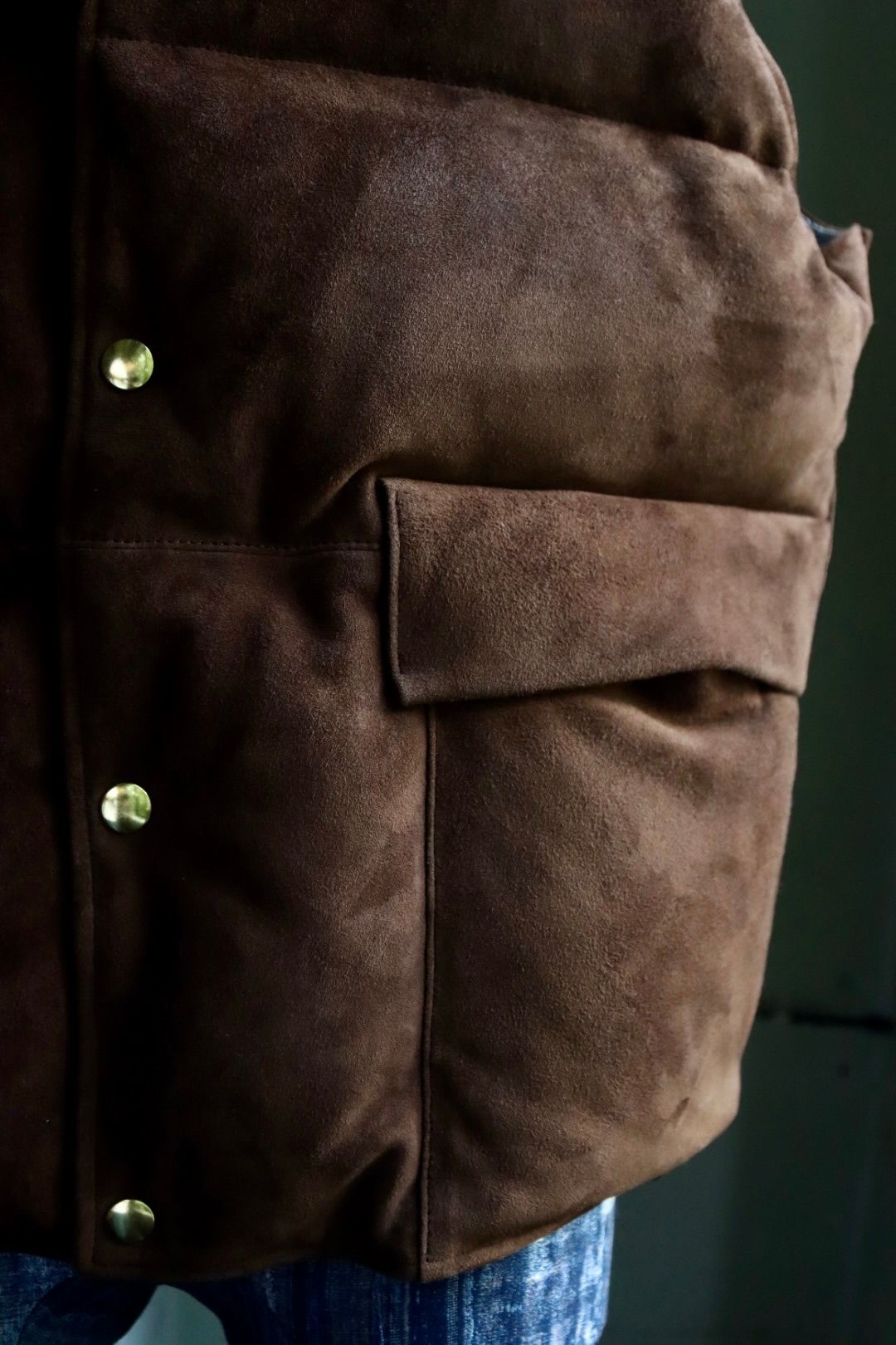 A.PRESSE - アプレッセ23AWダウンベストSuede Down Vest(23AAP