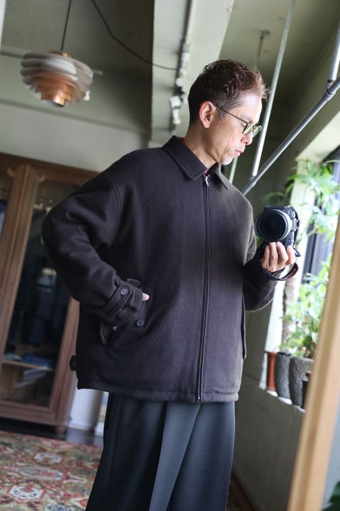 COMME des GARCONS HOMME 26FW ウールライトリバーシブルキルティングジャケット"BROWN"スタイル
