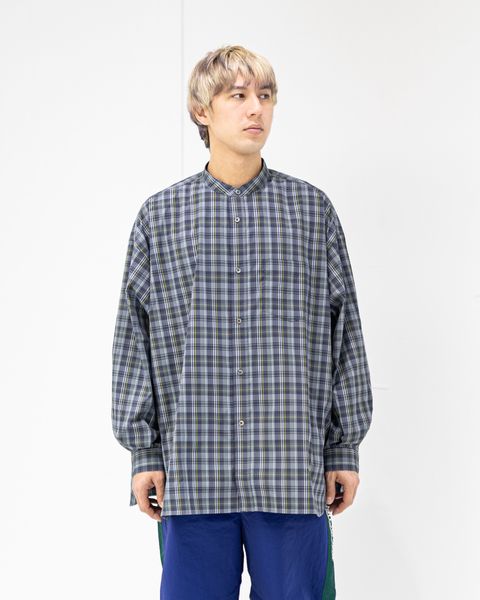 フレッシュサービス MADRAS DRY TECH BAND COLLAR SHIRT (FSC261-50250)GRAY★2月14日(土)発売