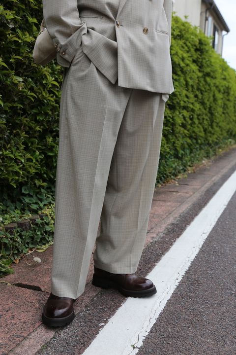 YOKE SIDE OPEN COUBLE-BREASTED JACKET(YK21SS0193J) style. 2021.04.23.