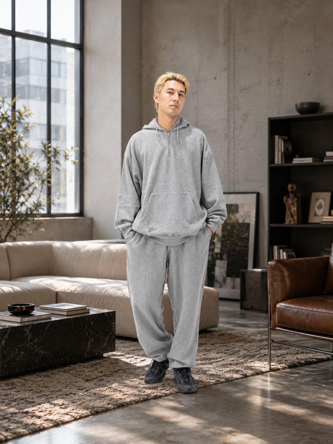 フレッシュサービス CLASSIC TERRY SWEAT HOODIE MARKスタイル