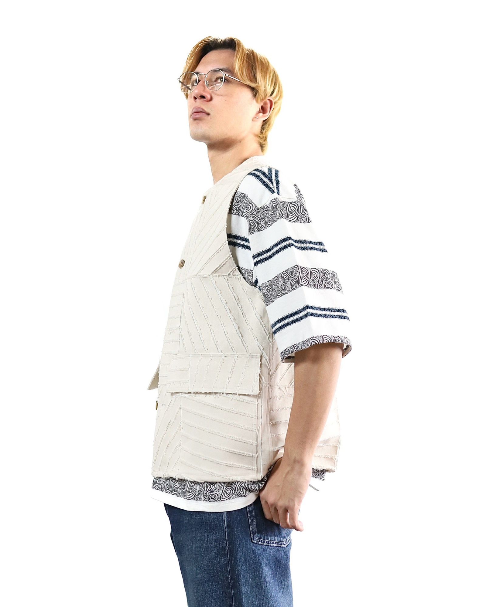 YOKE - ヨーク24SS BONDING OPAL WORK VEST(YK24SS0622V)IVORY
